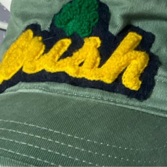 Gap Irish Pageboy Hat Army Green w/Golden IRISH writing M/L - Picture 3 of 10